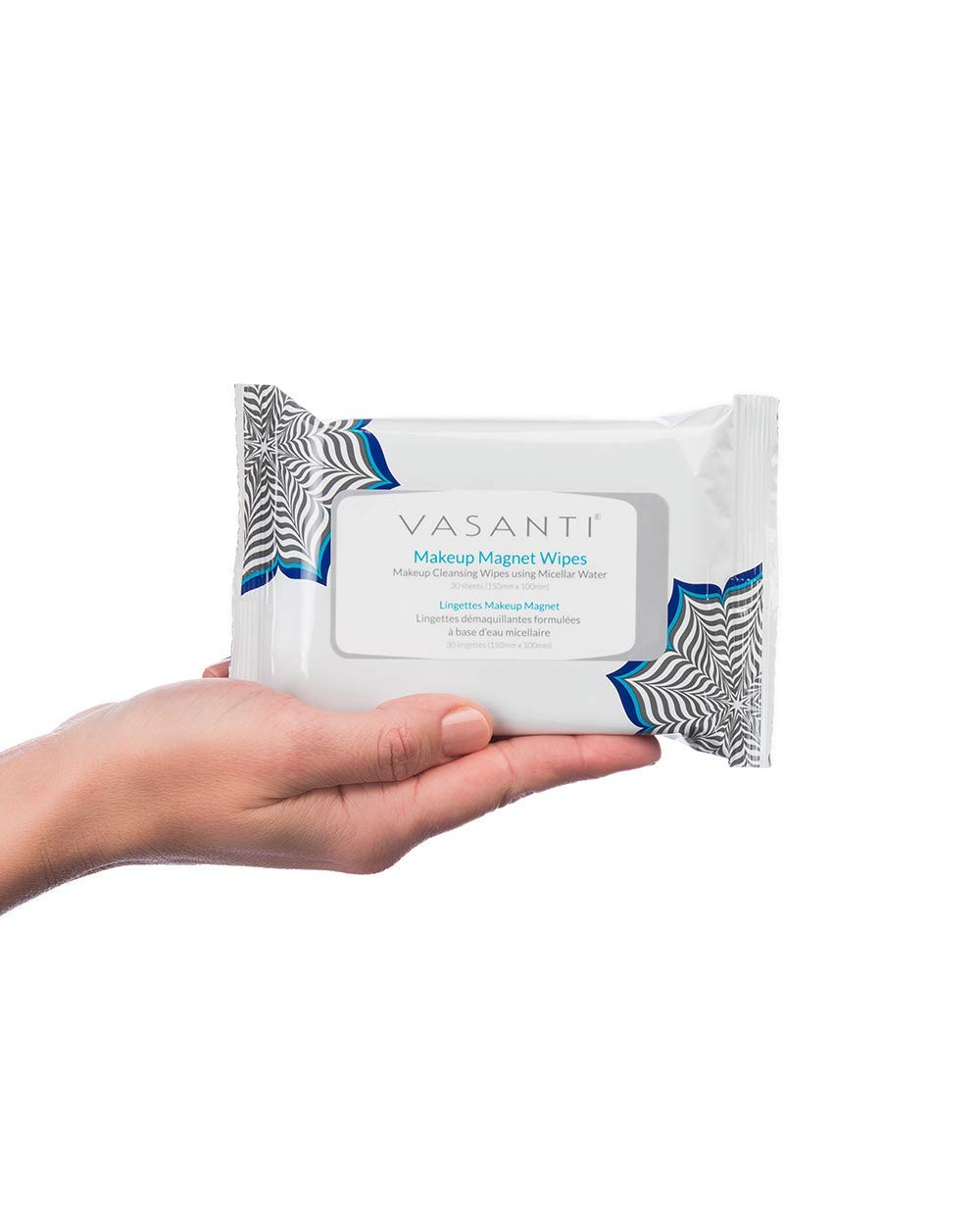 VASANTI Makeup Magnet Wipes - Gentle Facial Makeup Remover Cleansing Wipes with Micellar Water Paraben and Cruelty Free Vegan Friendly