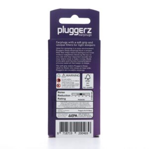 Pluggerz Sleep Earplugs ? Reduces Background Noise - Hypoallergenic and Safe for Your Ears, Comfortable, Perfect for a Long Night?s Sleep - Over 100 Uses - Storage Box Included