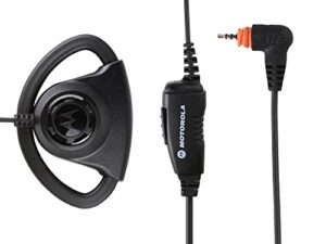 motorola solutions pmln7159a pmln7159 adjustable d-style earpiece with in-line microphone and push-to-talk, black.