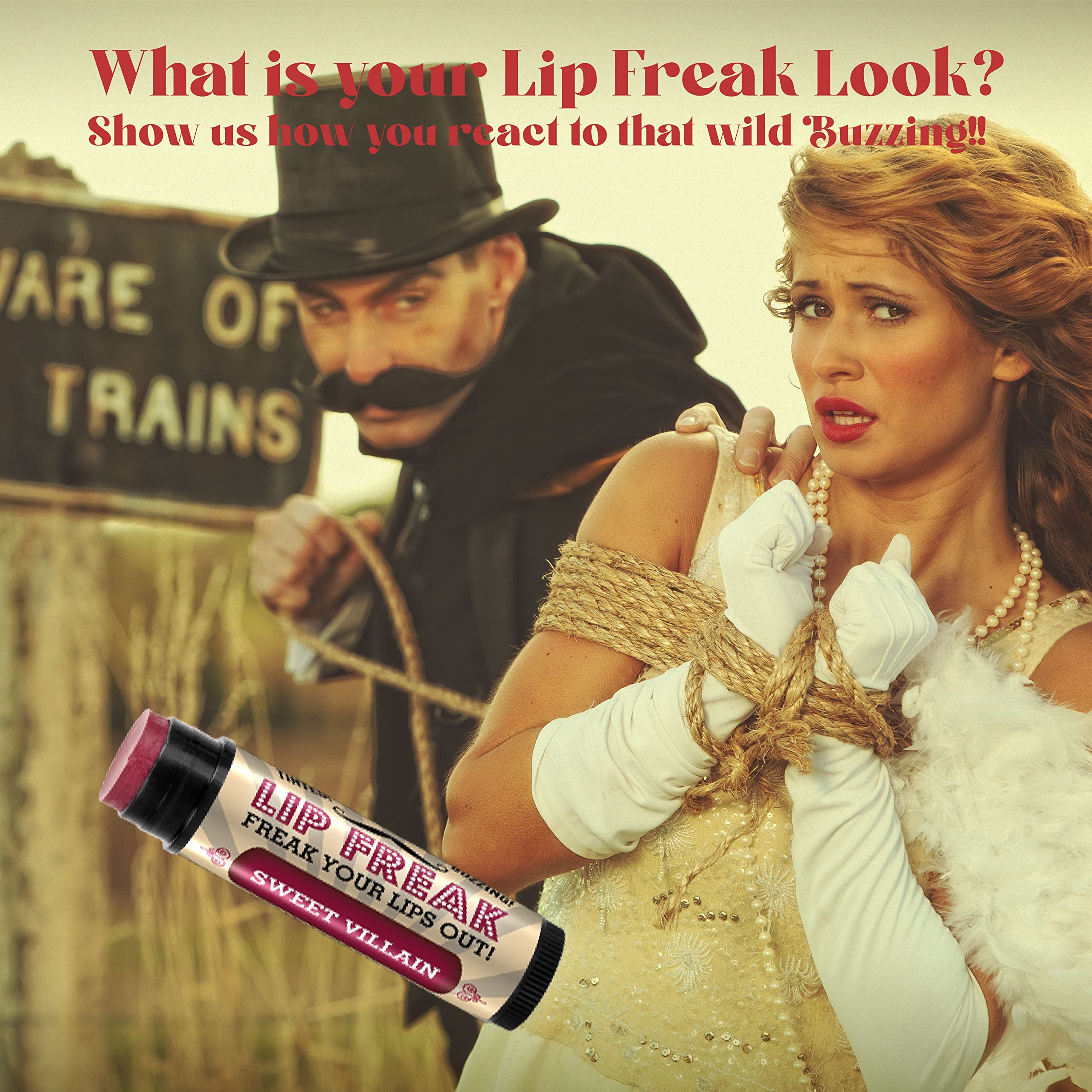 Doctor Lip Bang's BUZZING Lip Balm | Lip Freak| 100% All Natural | Cruelty Free | Tinted | Sweet Villain