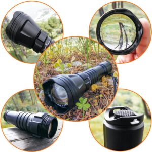 Odepro KL52Plus Zoomable Hunting Light with Red Green White IR850 Interchangeable Modules, Predator Flashlight with Pressure Switch, for Hog Coyote and Varmint Hunting