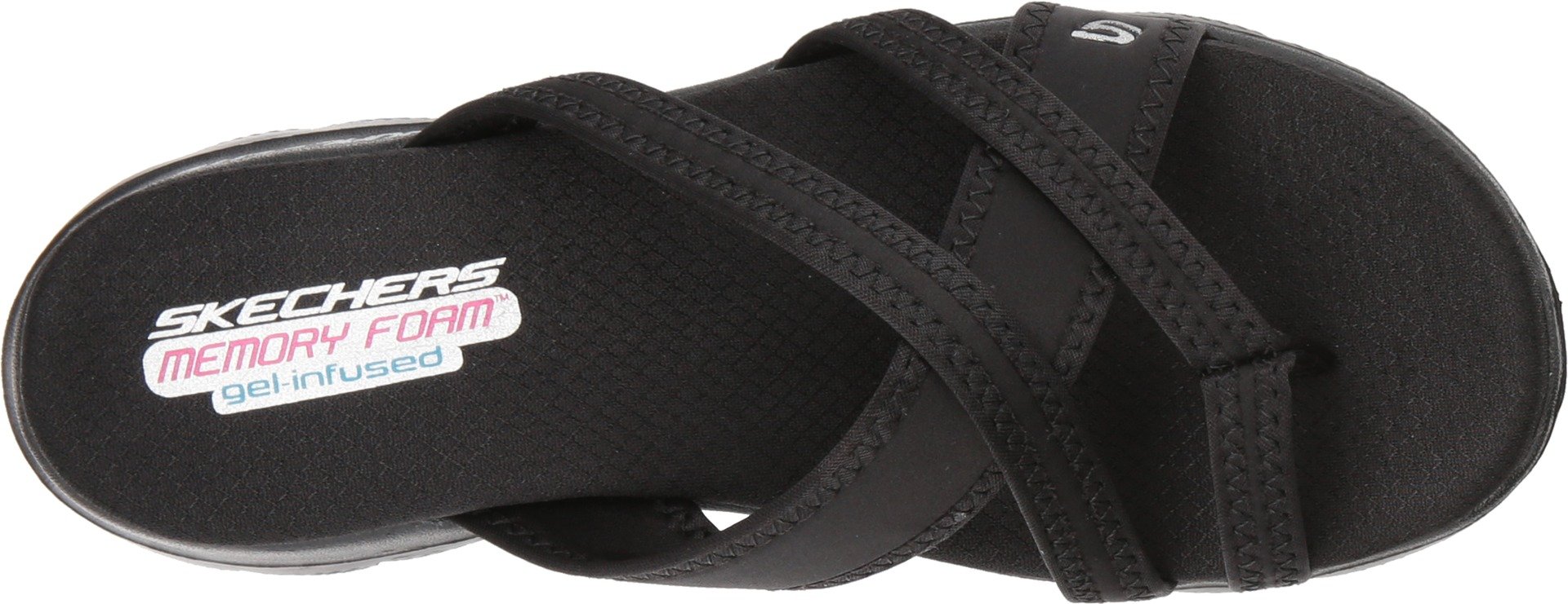 Skechers Cali Women's Flex Appeal 2.0-Start up Sport Sandal,black/black,8 M US