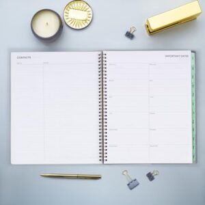 Blue Sky 2024 Weekly and Monthly Planner, January - December, 8.5" x 11", Frosted Cover, Wirebound, Sophie (144731)