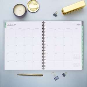 Blue Sky 2024 Weekly and Monthly Planner, January - December, 8.5" x 11", Frosted Cover, Wirebound, Sophie (144731)