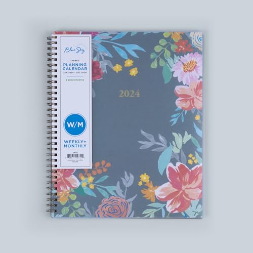 Blue Sky 2024 Weekly and Monthly Planner, January - December, 8.5" x 11", Frosted Cover, Wirebound, Sophie (144731)