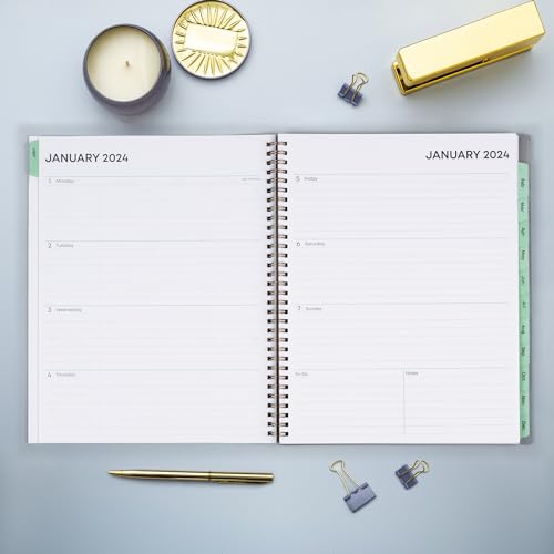 Blue Sky 2024 Weekly and Monthly Planner, January - December, 8.5" x 11", Frosted Cover, Wirebound, Sophie (144731)