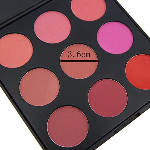 Blusher Palette, Vodisa 9 Color Natural Make Up Blushing Set Face Sheer Matte Mineral Blush Kit, Cheek Base Foundation Pressed Powder Pallet Professional Facial Beauty Cosmetic Makeup Blush (1)