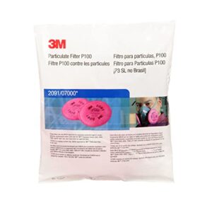 3M Particulate Filter 2091, P100, Pink