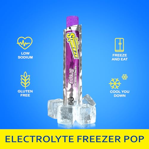 Sqwincher Sqweeze Electrolyte Freezer Pops, Variety Pack, 10 Count (Pack of 5)