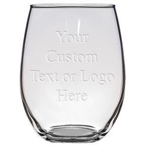 custom monogrammed personalized stemless wine glasses - bridesmaid gifts, laser engraved customized for free, for him, for her, for boys, for girls, for husband, for wife, for them, for men, for women