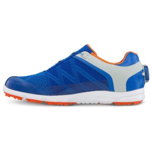 footjoy women's sport sl boa-previous season style golf shoes blue 6 m orange, us
