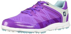 footjoy women's sport sl-previous season style golf shoes purple 5 m light blue, us