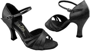very fine dance shoes 6030 black satin, 3" heel, size 4 1/2