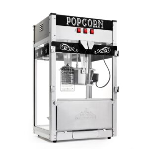 olde midway commercial popcorn machine maker popper with large 12-ounce kettle - black