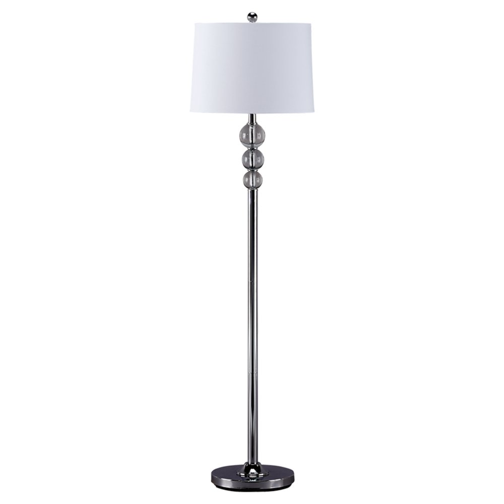 Signature Design by Ashley Joaquin Traditional 56.25" Crystal Accent Floor Lamp, Chrome