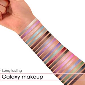 21 Color Everfavor Makeup Palette Shimmer Eyeshadow Palettes Baked Eye Shadows Cosmetics Pallet with Galaxy Colors (21 Color, 04)