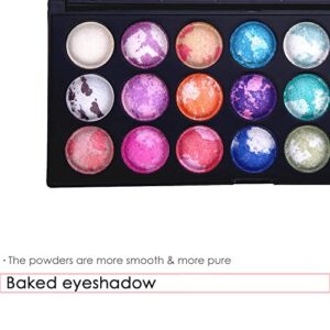 21 Color Everfavor Makeup Palette Shimmer Eyeshadow Palettes Baked Eye Shadows Cosmetics Pallet with Galaxy Colors (21 Color, 04)