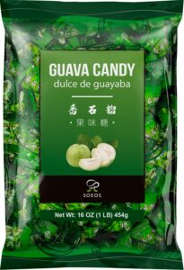 soeos guava candy, classic series chinese guava hard candy, 16 oz (pack of 1)