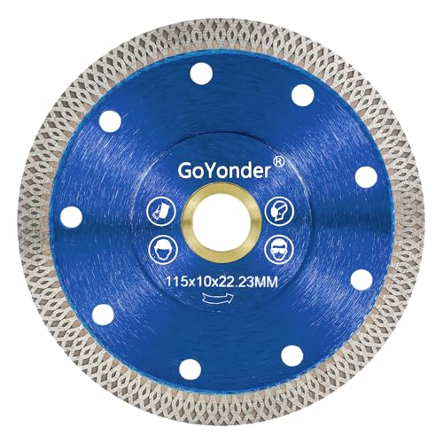 GoYonder 4.5 Inch Tile Blade, Super Thin Diamond Saw Blade for Cutting Porcelain Tiles, Granite Marble Ceramics (4.5")