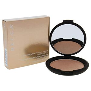 BECCA Shimmering Skin Perfector Pressed Highlighter, Champagne Pop for Women, Soft Gold with Peachy-Pink Pearl, 0.28 Oz