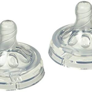 Philips Avent Natural Baby Bottle Nipple, First Flow Nipple, 2 Pack, Clear