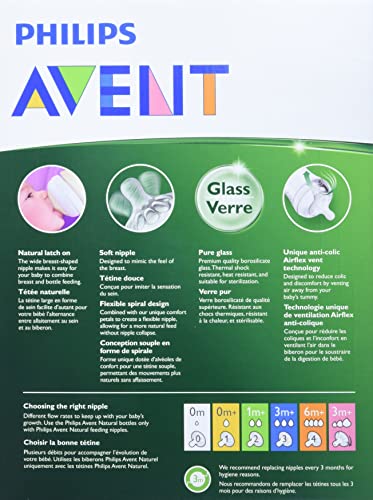 Philips Avent Natural Glass Bottle Baby Gift Set, SCD201/01