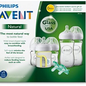 Philips Avent Natural Glass Bottle Baby Gift Set, SCD201/01