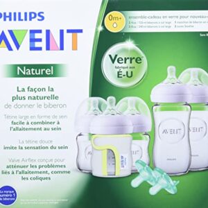 Philips Avent Natural Glass Bottle Baby Gift Set, SCD201/01