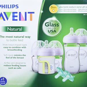 Philips Avent Natural Glass Bottle Baby Gift Set, SCD201/01