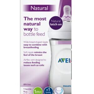 Philips AVENT Natural Baby Bottle, Clear, 4 Oz