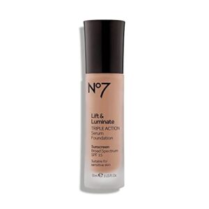 no7 lift & luminate triple action serum foundation - warm beige