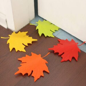 tambee 4pcs maple leaf door stop plastic stopper for baby children safety finger protection home decorative accessories