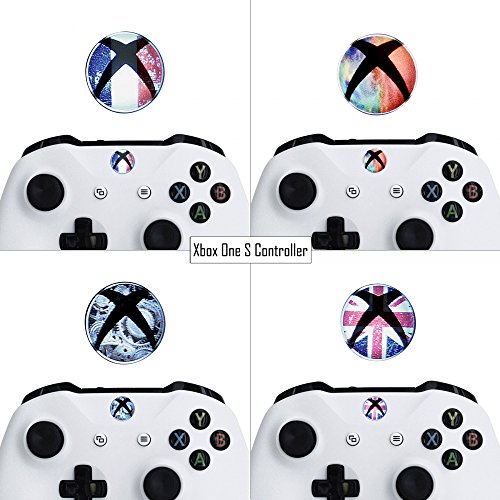 eXtremeRate 60 pcs Custom Home Button Power Switch Stickers Skin Cover for Xbox Series X & S, Xbox One and Xbox One X/S Console & Controller, for Xbox One Elite Controller and Xbox One Kinect