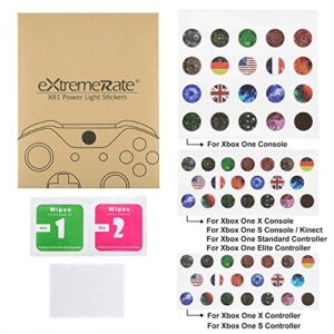 eXtremeRate 60 pcs Custom Home Button Power Switch Stickers Skin Cover for Xbox Series X & S, Xbox One and Xbox One X/S Console & Controller, for Xbox One Elite Controller and Xbox One Kinect