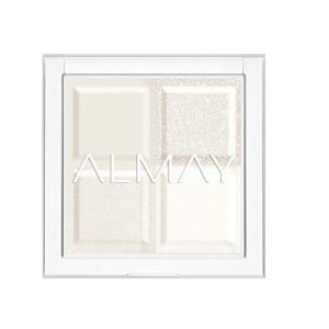 almay eyeshadow palette, longlasting eye makeup, single shade eye color in matte, metallic, satin and glitter finish, hypoallergenic, 100 unicorn, 0.1 oz