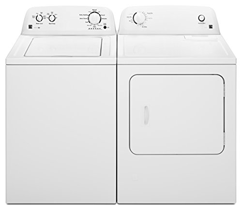 Kenmore Top-Load Washer with Dual Action Agitator, Stainless Steel Top Loader Laundry Washing Machine, 3.5 cu. ft. Capacity White
