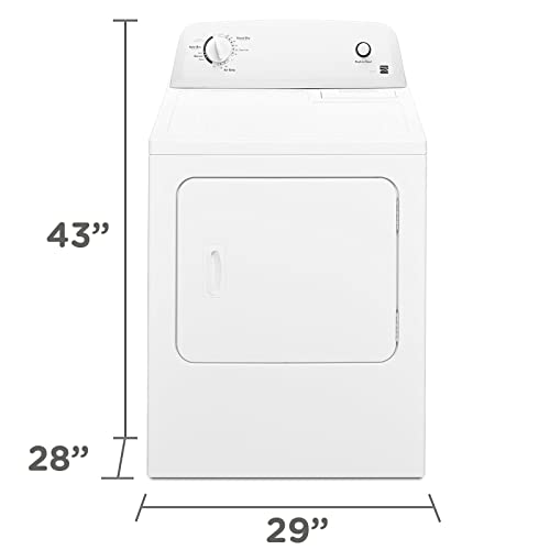 Kenmore Electric Dryer with Wrinkle Guard and Auto Dry, Electric Laundry Drying Machine 6.5 cu. Ft. Capacity White