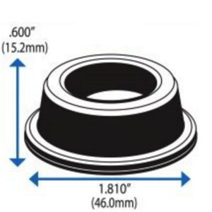 Rubber Door Stopper Bumpers (Pack of 4) Black - Made in USA - Self-Adhesive Wall Protectors. Prevent Damage to Walls from Door Knobs Handles, Guard and Shield
