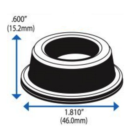 Rubber Door Stopper Bumpers (Pack of 4) Black - Made in USA - Self-Adhesive Wall Protectors. Prevent Damage to Walls from Door Knobs Handles, Guard and Shield