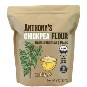 Anthony's Organic Chickpea Flour, Garbanzo Bean Flour, 2 lb, Gluten Free, Non GMO