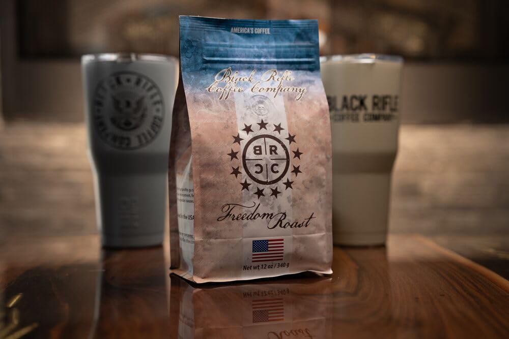 Black Rifle Coffee Company Freedom Roast, Medium Roast Ground Coffee, 12 OZ Bag