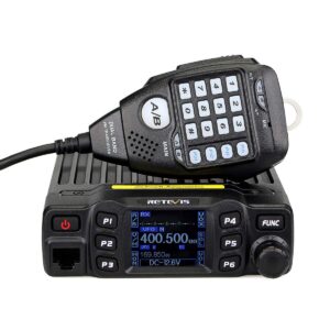 retevis rt95 dual band mobile radio, dual speaker mobile transceiver, 200 channels 180 degree rotatable lcd display, 2m 70cm mini mobile two way radio for rv 4x4 offroad (1 pack)