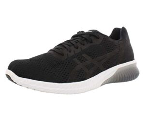 asics women's gel-kenun mx running shoe, black/black/white, 6 m us