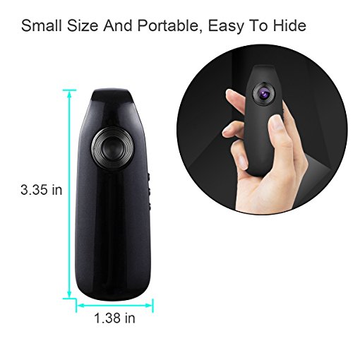 Lenofocus Mini Body Camera 1080P Portable Small Body Worn Cam Cycling Bike Camera Wearable Pocket Video Cameras Built-in for Civilians Police Security Guard