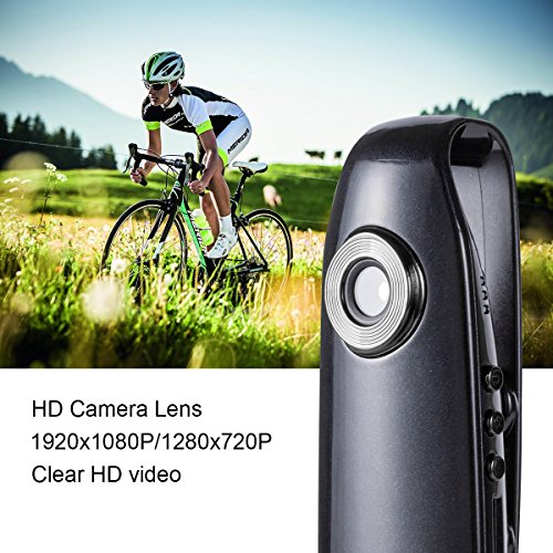 Lenofocus Mini Body Camera 1080P Portable Small Body Worn Cam Cycling Bike Camera Wearable Pocket Video Cameras Built-in for Civilians Police Security Guard