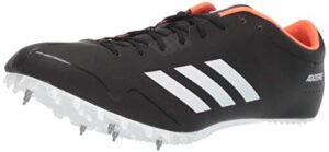 adidas women's adizero prime sp running shoe, core black, ftwr white, orange, 13