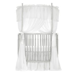 dream on me sophia posh circular crib, silver pearl, full size , 45.5x45.5x69.5 inch (pack of 1)