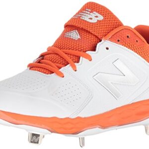 New Balance Women's Fresh Foam Velo V1 Metal Softball Shoe, Orange/White, 5.5 M US