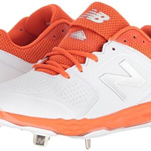 New Balance Women's Fresh Foam Velo V1 Metal Softball Shoe, Orange/White, 5.5 M US