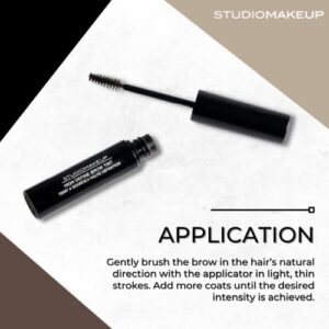 STUDIOMAKEUP High Define Brow Tint Medium – Eye Brow Tint Medium Brown Formulated to Hydrate and Cover Grey Hair - Natural Brow Tint Pigment Fills Gaps - Smudge Proof & Waterproof Eyebrow Tint Gel